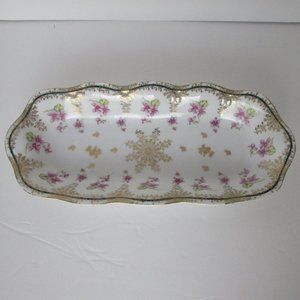antique porcelain oblong serving dish